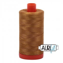 FIL COTON MAKO 50 AURIFIL 2975 Brass - Grosse bobine de 1300 mètres