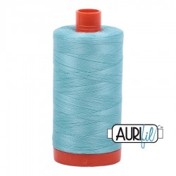 FIL COTON MAKO 50 AURIFIL 5006 Light Turquoise - Grosse bobine de 1300 mètres