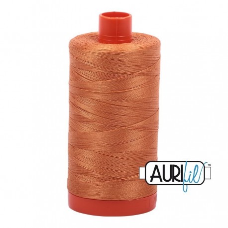 FIL COTON MAKO 50 AURIFIL 5009 Medium Orange - Grosse bobine de 1300 mètres