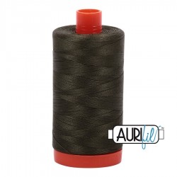 FIL COTON MAKO 50 AURIFIL 5012 Dark Green - Grosse bobine de 1300 mètres