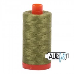 FIL COTON MAKO 50 AURIFIL 5016 Olive Green - Grosse bobine de 1300 mètres