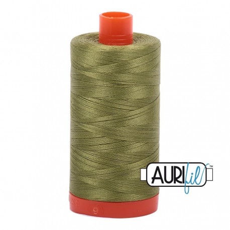 FIL COTON MAKO 50 AURIFIL 5016 Olive Green - Grosse bobine de 1300 mètres