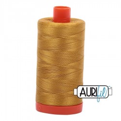 FIL COTON MAKO 50 AURIFIL 5022 Mustard - Grosse bobine de 1300 mètres