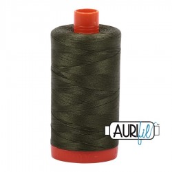 FIL COTON MAKO 50 AURIFIL 5023 Medium Green - Grosse bobine de 1300 mètres