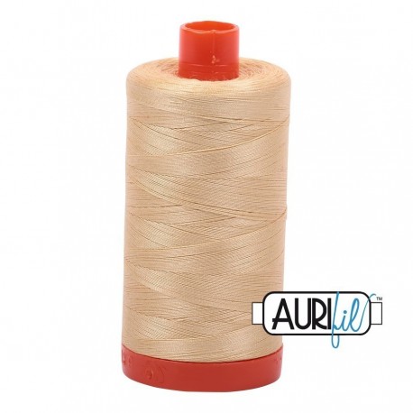 FIL COTON MAKO 50 AURIFIL 6001 Light Caramel - Grosse bobine de 1300 mètres