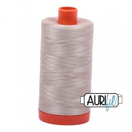 FIL COTON MAKO 50 AURIFIL 6711 Pewter - Grosse bobine de 1300 mètres