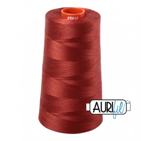 FIL COTON MAKO 50 AURIFIL 2385 Terracotta - Cône de 5900 mètres