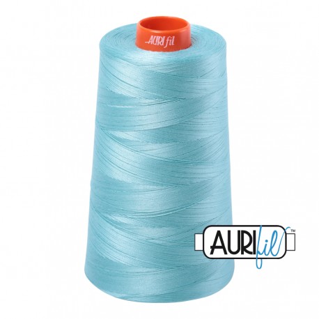 FIL COTON MAKO 50 AURIFIL 5006 Light Turquoise - Cône de 5900 mètres