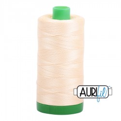 FIL COTON MAKO 40 AURIFIL 2123 Butter - Grosse bobine de 1000 mètres