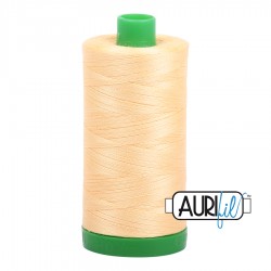 FIL COTON MAKO 40 AURIFIL 2130 Medium Butter - Grosse bobine de 1000 mètres