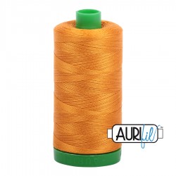 FIL COTON MAKO 40 AURIFIL 2145 Yellow Orange - Grosse bobine de 1000 mètres