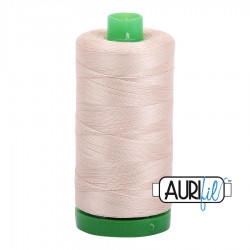 FIL COTON MAKO 40 AURIFIL 2312 Ermine - Grosse bobine de 1000 mètres