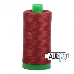 FIL COTON MAKO 40 AURIFIL 2355 Rust - Grosse bobine de 1000 mètres