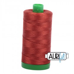 FIL COTON MAKO 40 AURIFIL 2385 Terracotta - Grosse bobine de 1000 mètres