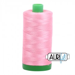 FIL COTON MAKO 40 AURIFIL 2425 Bright Pink - Grosse bobine de 1000 mètres