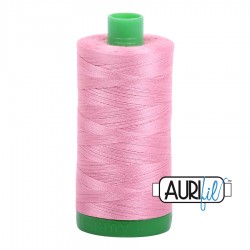 FIL COTON MAKO 40 AURIFIL 2430 Antique Rose - Grosse bobine de 1000 mètres