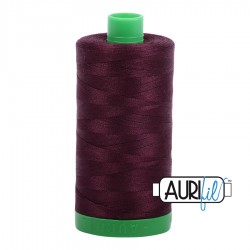 FIL COTON MAKO 40 AURIFIL 2465 Very Dark Brown - Grosse bobine de 1000 mètres