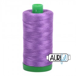 FIL COTON MAKO 40 AURIFIL 2540 Medium Lavender - Grosse bobine de 1000 mètres