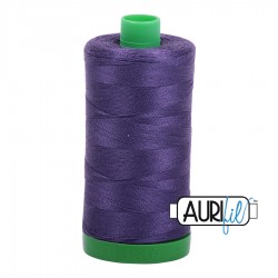 FIL COTON MAKO 40 AURIFIL 2581 Dark Dusty Grape - Grosse bobine de 1000 mètres