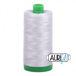 FIL COTON MAKO 40 AURIFIL 2615 Aluminium - Grosse bobine de 1000 mètres