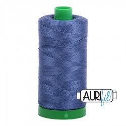 FIL COTON MAKO 40 AURIFIL 2775 Steel Blue - Grosse bobine de 1000 mètres