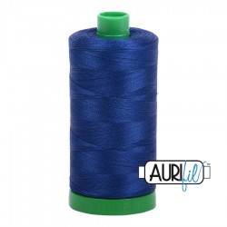 FIL COTON MAKO 40 AURIFIL 2780 Dark Delft Blue - Grosse bobine de 1000 mètres