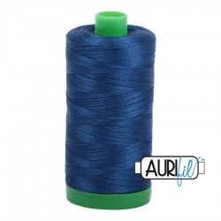 FIL COTON MAKO 40 AURIFIL 2783 Medium Delft Blue - Grosse bobine de 1000 mètres