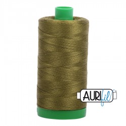 FIL COTON MAKO 40 AURIFIL 2887 Very Dark Olive - Grosse bobine de 1000 mètres