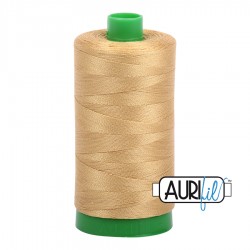 FIL COTON MAKO 40 AURIFIL 2920 Light Brass - Grosse bobine de 1000 mètres