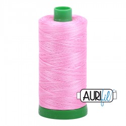 FIL COTON MAKO 40 AURIFIL 3660 Bubblegum - Grosse bobine de 1000 mètres