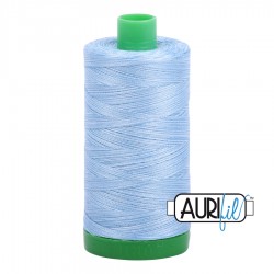 FIL COTON MAKO 40 AURIFIL 3770 Stonewashed Denim - Grosse bobine de 1000 mètres