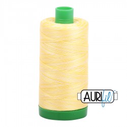 FIL COTON MAKO 40 AURIFIL 3910 Lemon Ice - Grosse bobine de 1000 mètres