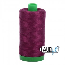 FIL COTON MAKO 40 AURIFIL 4030 Plum - Grosse bobine de 1000 mètres