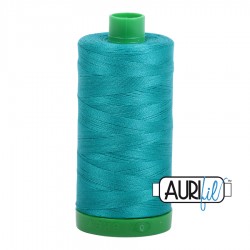 FIL COTON MAKO 40 AURIFIL 4093 Jade - Grosse bobine de 1000 mètres