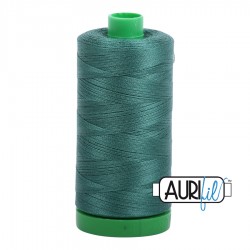 FIL COTON MAKO 40 AURIFIL 4129 Turf Green - Grosse bobine de 1000 mètres