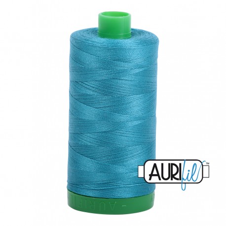 FIL COTON MAKO 40 AURIFIL 4182 Dark Turquoise - Grosse bobine de 1000 mètres