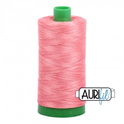 FIL COTON MAKO 40 AURIFIL 4250 Flamingo - Grosse bobine de 1000 mètres