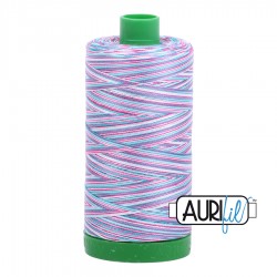 FIL COTON MAKO 40 AURIFIL 4647 Berrylicious - Grosse bobine de 1000 mètres