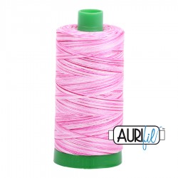 FIL COTON MAKO 40 AURIFIL 4660 Pink Taffy - Grosse bobine de 1000 mètres