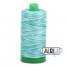 FIL COTON MAKO 40 AURIFIL 4662 Creme de Menthe - Grosse bobine de 1000 mètres