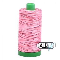 FIL COTON MAKO 40 AURIFIL 4668 Strawberry Parfait - Grosse bobine de 1000 mètres