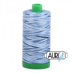 FIL COTON MAKO 40 AURIFIL 4669 Stonewash Blues - Grosse bobine de 1000 mètres