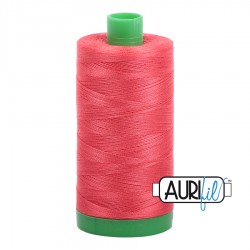 FIL COTON MAKO 40 AURIFIL 5002 Medium Red - Grosse bobine de 1000 mètres