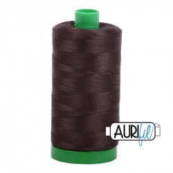 FIL COTON MAKO 40 AURIFIL 5024 Dark Brown - Grosse bobine de 1000 mètres