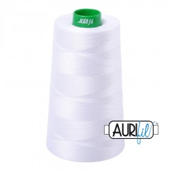 FIL COTON MAKO 40 AURIFIL 2024 White - Cône de 4700 mètres