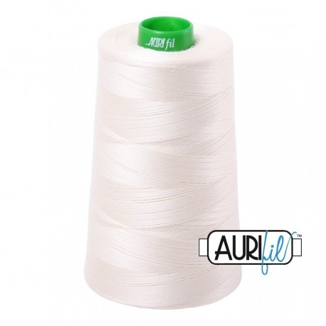 FIL COTON MAKO 40 AURIFIL 2026 Chalk - Cône de 4700 mètres