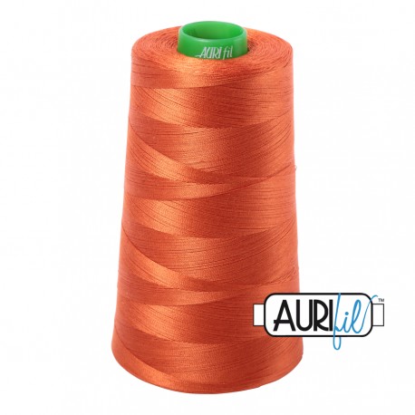 FIL COTON MAKO 40 AURIFIL 2240 Rusty Orange - Cône de 4700 mètres