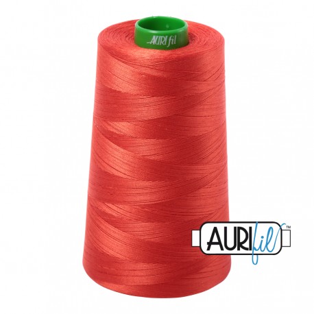 FIL COTON MAKO 40 AURIFIL 2245 Red Orange - Cône de 4700 mètres