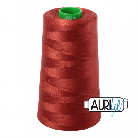 FIL COTON MAKO 40 AURIFIL 2355 Rust - Cône de 4700 mètres