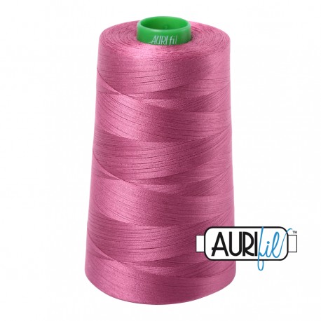 FIL COTON MAKO 40 AURIFIL 2450 Rose - Cône de 4700 mètres